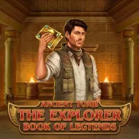The Book of Legends Slot mit Entdecker und Buch auf Flagman Casino