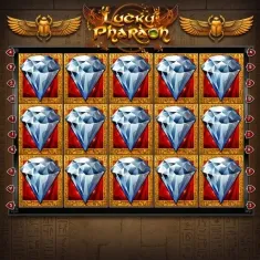 Flagman Casino Lucky Pharaon Slot mit leuchtenden Diamantsymbolen