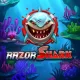 Flagman Casino Razor Shark Slot mit Haifischlogo und Korallenriff